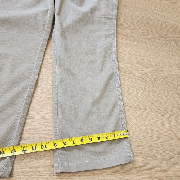 Talbots Chino Pants Womens 12 Corduroy High Waist Straight Wide Leg Khaki 32x29 - Picture 8 of 11